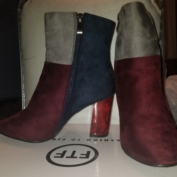 Fashion to Figure Shoes - Cute Wine Colored Boots